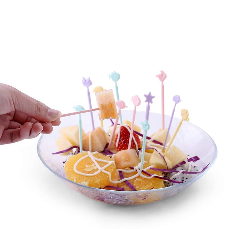 CKANDAY Set of 40 Lovely Animal Food Fruit Picks Forks, Mini Cute Cartoon Toothpick Sticks Decor for Kids Party Bento Lunch Box Sandwich Appetizer Pastry Decorative Cupcake Baby Dessert Cocktail - Image 5